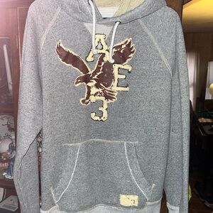 American Eagle Outfitters Gray Hoodie with Eagle Patch